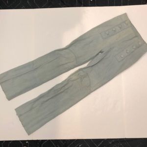 Vintage custom made suede sailor pants. Baby Blue